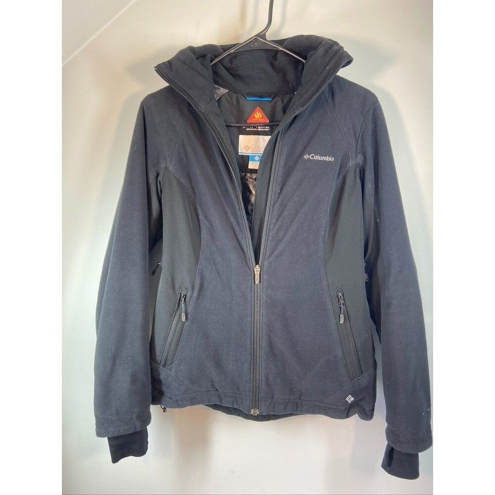 COLUMBIA WOMENS BLACK SIZE XSMALL OMNI SHIELD INSULATED SOFT SHELL JACKET